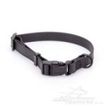 0.6" Black Biothane Dog Collar Quick Release Adjustable for Puppies and Small Dogs