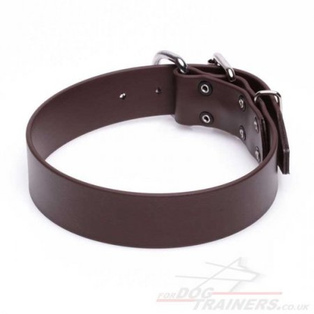 Salt Water Resistant Dog Collar with Buckle Brown Biothane