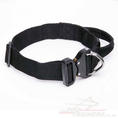 NEW! Best K9 Police Dog Collar with Handle and Cobra Buckle