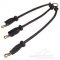 Round Lead for Walking Three Dogs in Brown Leather