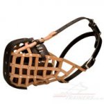 Leather Police Dog Muzzle for Professional Use with K9 Dogs