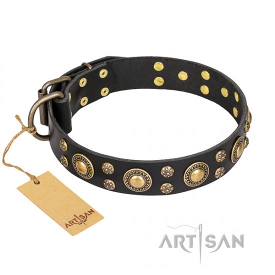 Studded Dog Collar "Baroque Chic" FDT Artisan