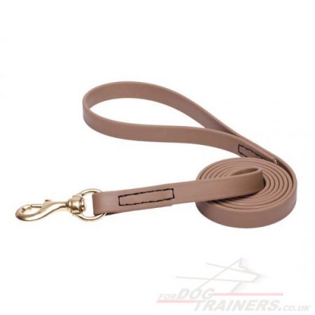 Khaki Dog Lead with Handle and Carabiner Clip