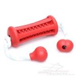 Red Dental Care Dog Toy Bone with Handles Mint Flavoured