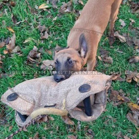 Bite Builder Jute Tug | Bite Sleeve-Tug for Puppy Training