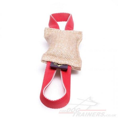 Jute Dog Tug with 2 Handles for Puppies and Small Dogs