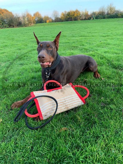 Jute Dog Bite Pad With 3 Handles UK Most Popular