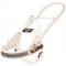 Large White Dog Harness for Guide Dogs with Long Handle, High Vis