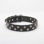 Designer Dog Collar "Fancy Pyramids" for Elegant Dog Walking