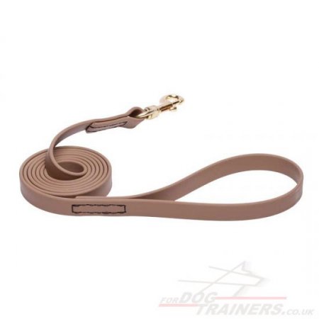 Khaki Dog Lead with Handle and Carabiner Clip