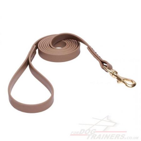 6 ft Khaki Dog Lead with Handle and Carabiner Clip