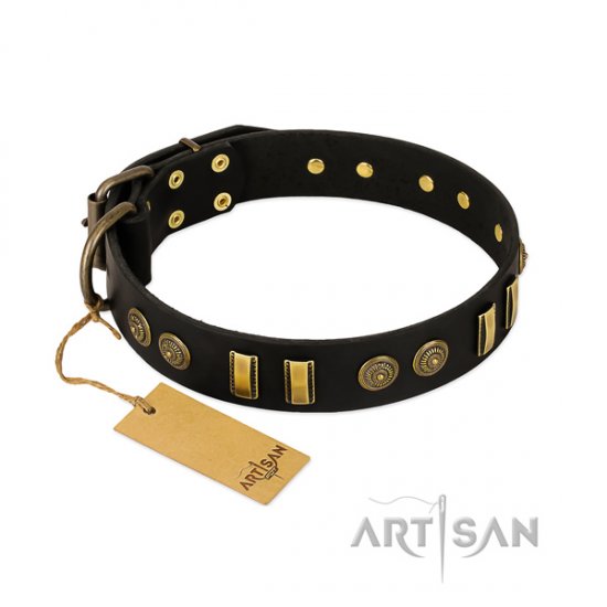 Smart Leather Dog Collar "Simple Elegance" FDT Artisan