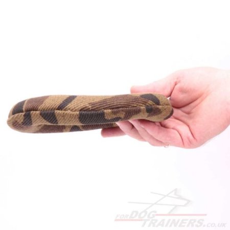 Khaki Jute Dog Fetch Training Toy Flying Disc Cushion