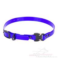 Biothane Dog Collar 0.8 inch Wide in Bright Blue or Orange