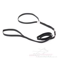 Black Dog Leash and Collar Adjustable Nylon Rope