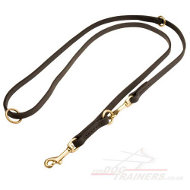 1/2 in leather dog leash