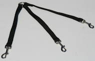 Triple stitched nylon coupler lead for walking 3 dogs