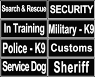 K9 Nylon Dog Harnesses Patches | Nylon Dog Collar Patches