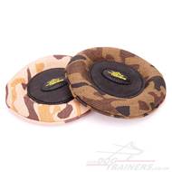 Khaki Jute Dog Fetch Training Toy Flying Disc Cushion