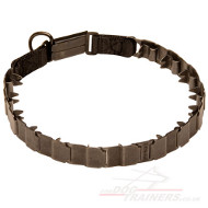 Training Dog Collar Black Steel | Prong Collar UK