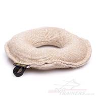 Jute Bagel Dog Toy for Training Biting and Motivation