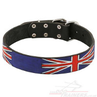 Dog Collar with UK National Style, Hand-Painted Exclusive Design