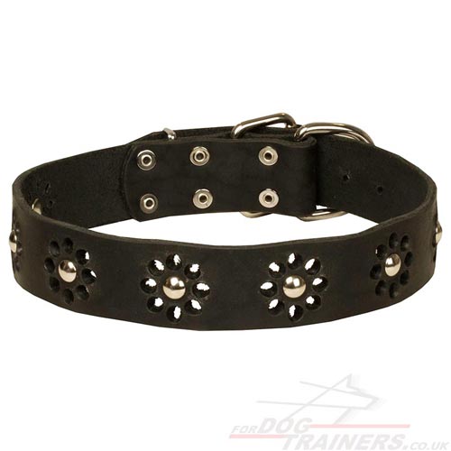 leather handmade dog collars