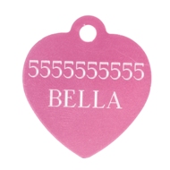 Beautiful Heart-Shaped Dog Tag with Personal Engraving
