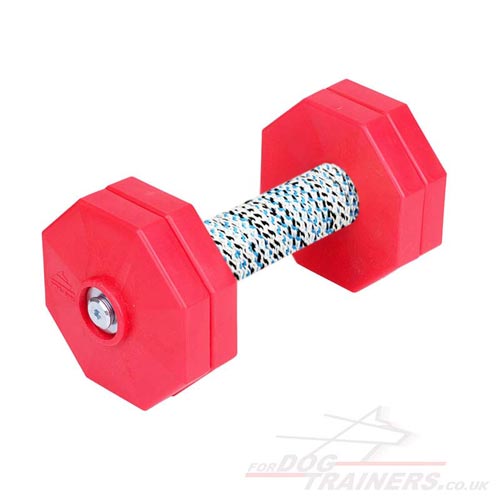 Red dumbbells for dog training online