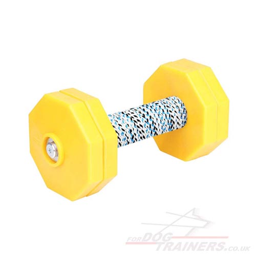 yellow dumbbells for dog training online