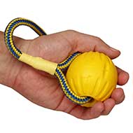 Dog Ball with Rope Super Light for Water Fetch Games! Medium