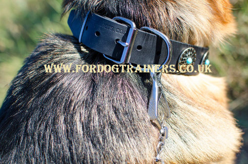 German Shepherd Leather Collars