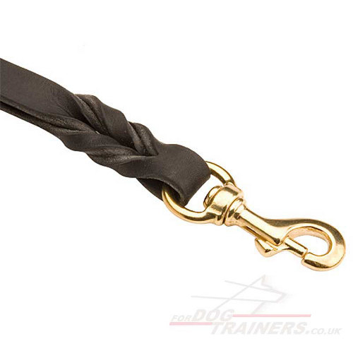 Loose dog training leash with extra handle