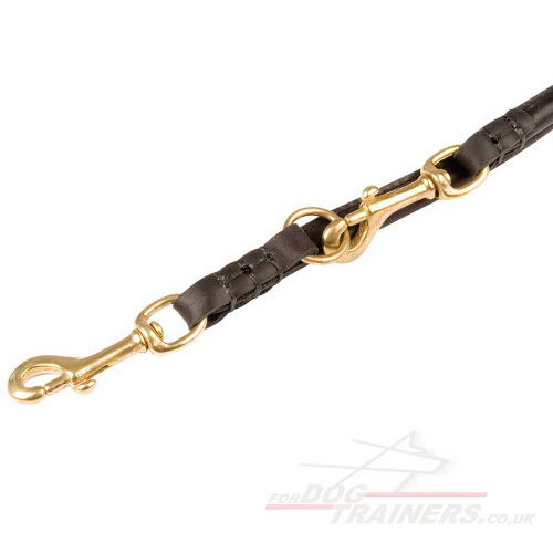 Long/short leather dog lead