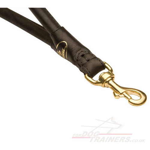 Round Leather Dog Lead Handle