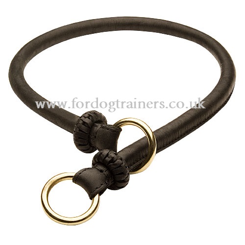 leather dog choke collars for Belgian Mainois UK