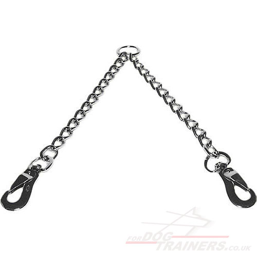 Double Dog Coupler Chain for 2 Dogs