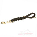 Braided leather pull tab