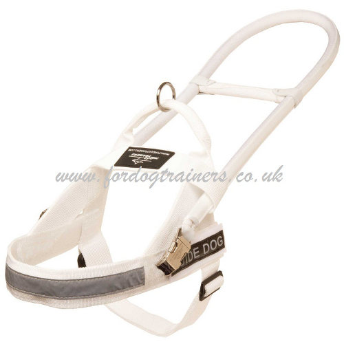 White Dog Harness for Guide Dogs