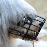 Rubber coated dog basket muzzle