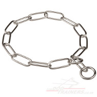 Chrome Fur Saver Choke Chain for Long Fur Dog, Herm Sprenger