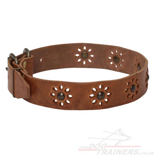 leather handmade dog collars