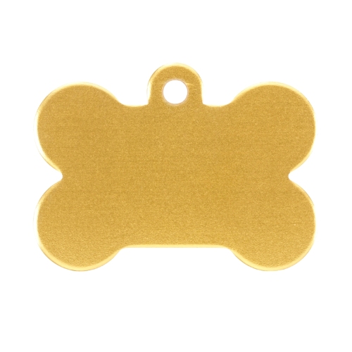 Gold Dog Bone Tag Engraved