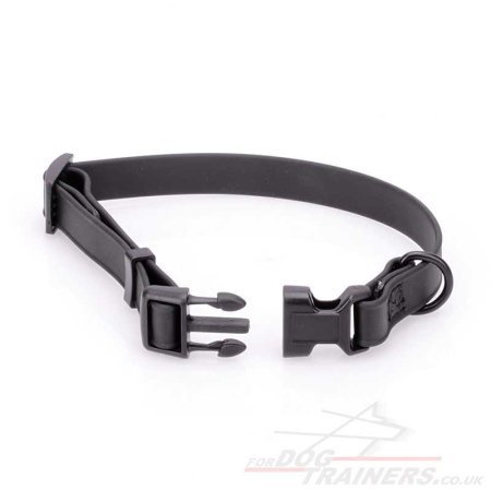 0.6"/1.5cm Wide Biothane Dog Collar Quick Release Adjustable for Puppies & Small Dogs