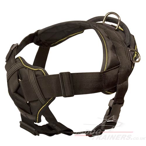 Light & Strong Padded Nylon Dog Harness with Handle XS-XL Sizes - Click Image to Close