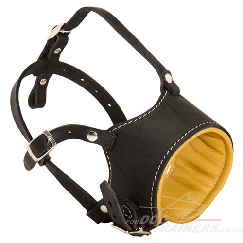 Soft Adjustable Dog Muzzle that Dog Can't Get Off - Click Image to Close