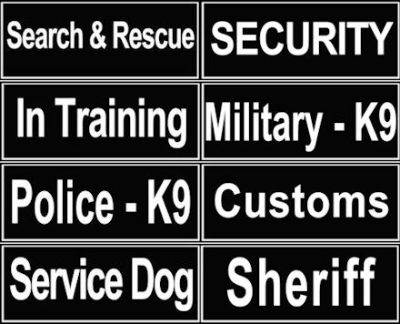 K9 Nylon Dog Harnesses Patches | Nylon Dog Collar Patches