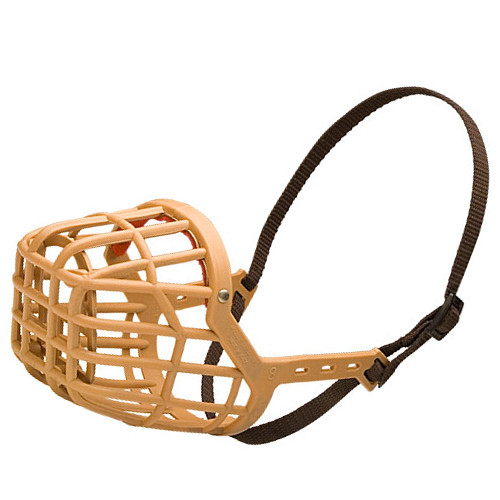 Light Plastic Basket Dog Muzzle for Small Dogs & Medium Breeds - Click Image to Close