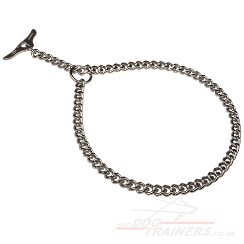 Herm Sprenger Chain Dog Collar with Toggle 3 mm Wire - Click Image to Close