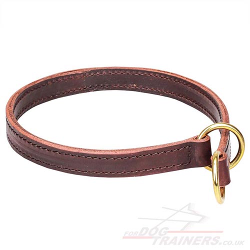 Great Leather Choke Collar for Dogs "Obedient Canines" 1 inch